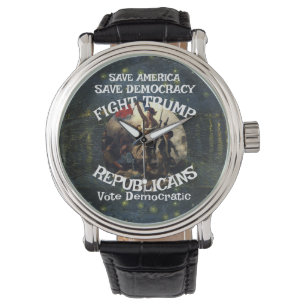 Tzar Rue Lögnhals Trump POTUS Patriotisk MAGA Tåg Armbandsur