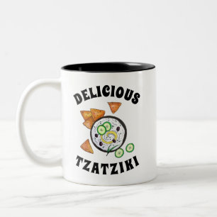 Tzatziki Grekiska Meze Dip Mediterranean Food Gree Två-Tonad Mugg