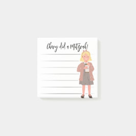 Tzedaka Mitzvah Notes - Girl Ge Tzedaka Post-it Block