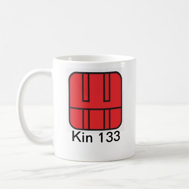 Tzolkin Caminhante do Ceu Vermelho Kin 133 Kaffemugg (Vänster)