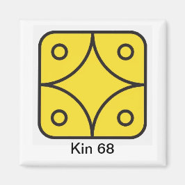 Tzolkin Estrela Amarela Kin 68 Magnet
