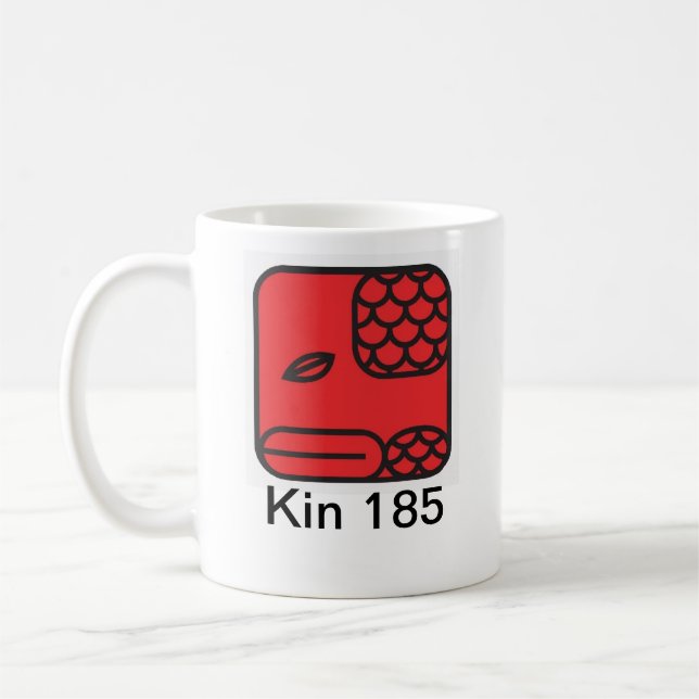 Tzolkin Serpente Vermelha Kin 185 Kaffemugg (Vänster)