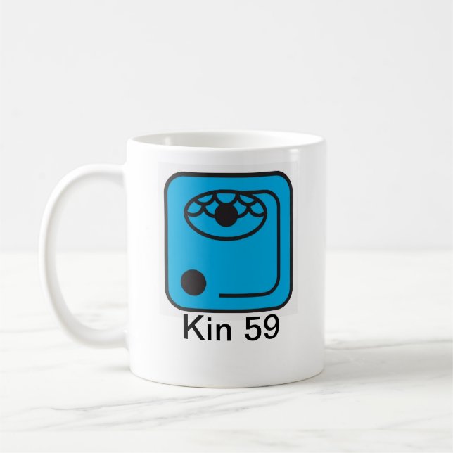 Tzolkin Tormenta Azul Kin 59 Kaffemugg (Vänster)