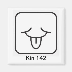 Tzolkin Vento Branco Kin 142 Magnet