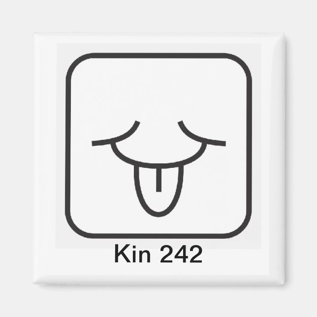 Tzolkin Vento Branco Kin 242 Magnet (Framsidan)
