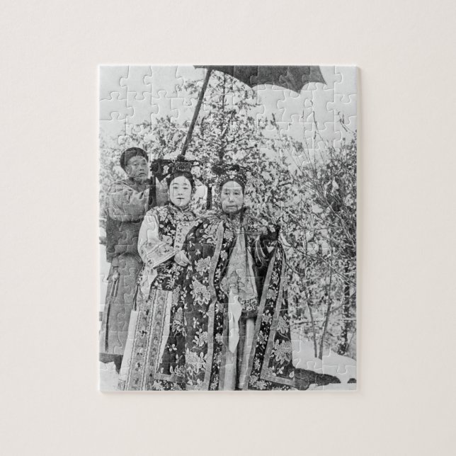 Tz'u hans (1835-1908) Empressäldre högreståndsdam Pussel (Vertikal)