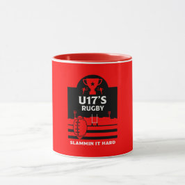 U17 Junior Rugby-spelare Mugg