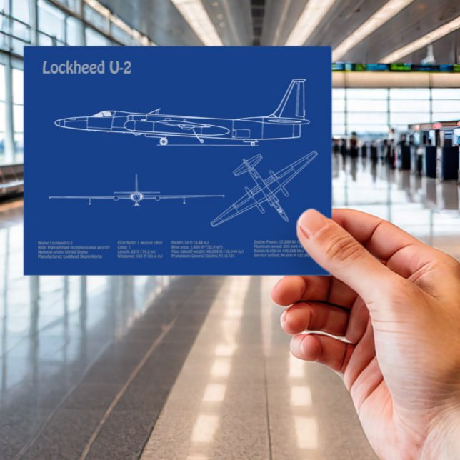 U-2 Dragon Dam - Flygplanets planritningar AD Vykort (Skapare uppladdad)