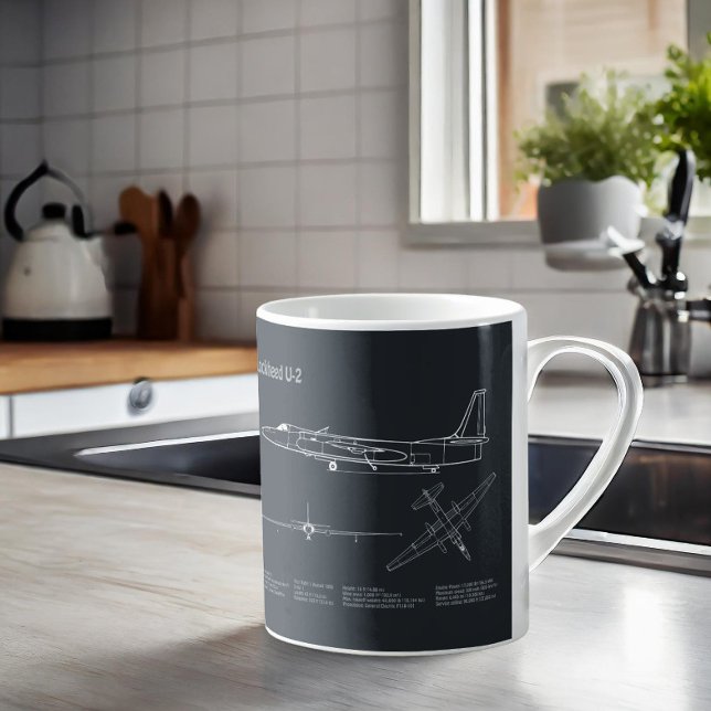 U-2 Dragon Dam - Flygplanets planritningar PD Kaffemugg (Skapare uppladdad)