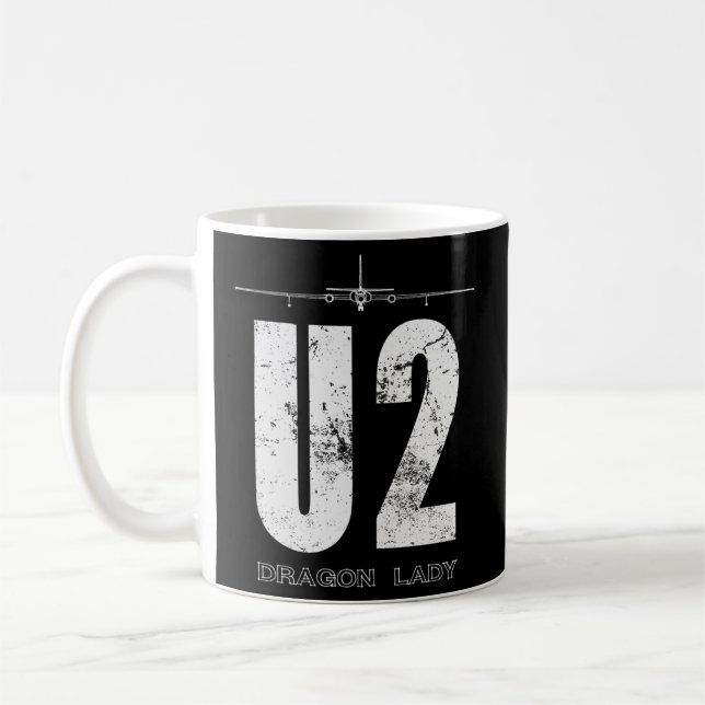 U-2 Dragon Dam Spy Flygplan Kaffemugg (Vänster)
