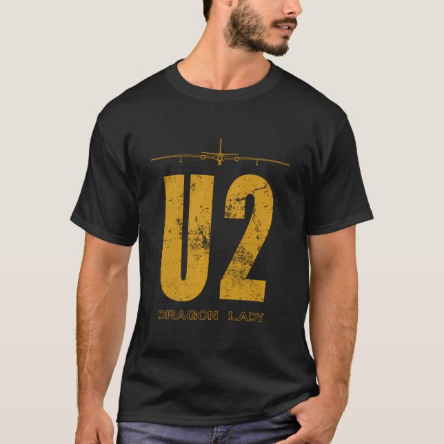 U-2 Dragon Dam Spy Flygplan T Shirt (Framsida)