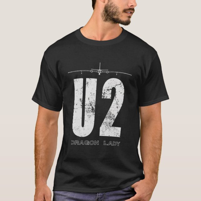 U-2 Dragon Dam Spy Flygplan T Shirt (Framsida)