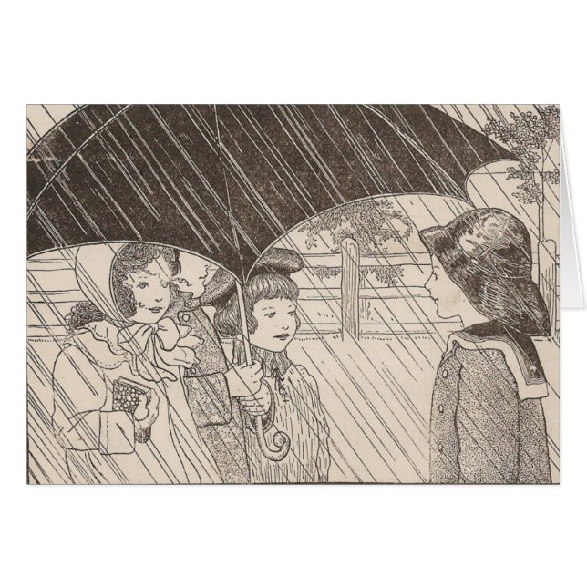 U är för Parbrella Hälsningskort (Framsidan Horizontal)