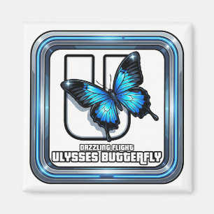 U är för Ulysses-fjäril – GTA Style ABC Lärande Magnet