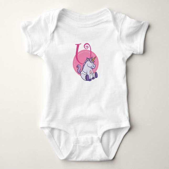 U är för Unicorn Tee (Framsida)