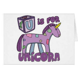 U är för Unicornkort Hälsningskort