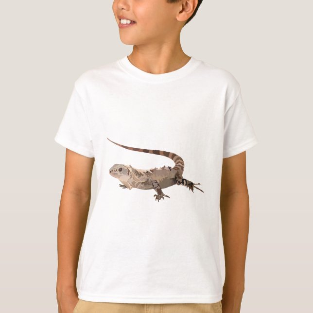 U är för Utilia Spiny Tails Iguana T Shirt (Framsida)