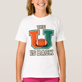 U Är Tillbaka Orange och Grön College Football Fa T Shirt