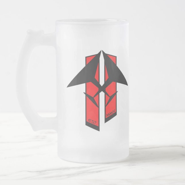 U.B.B. Columbus frostad ölmugg Frostat Ölglas (Vänster)