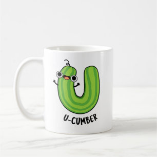 U-cumber Funny Cucumber Pun Kaffemugg