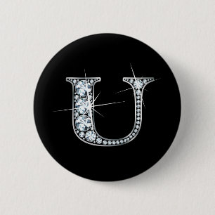 "U" Diamond Bling-knapp Knapp