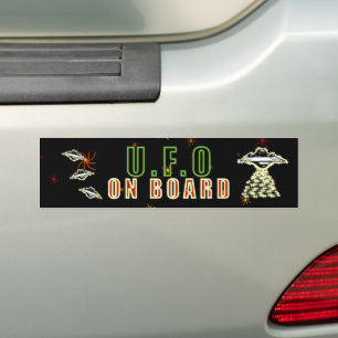 U.F.O Ombord Grön Bildekal