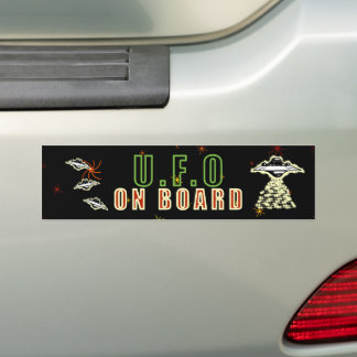 U.F.O Ombord Grön Bildekal