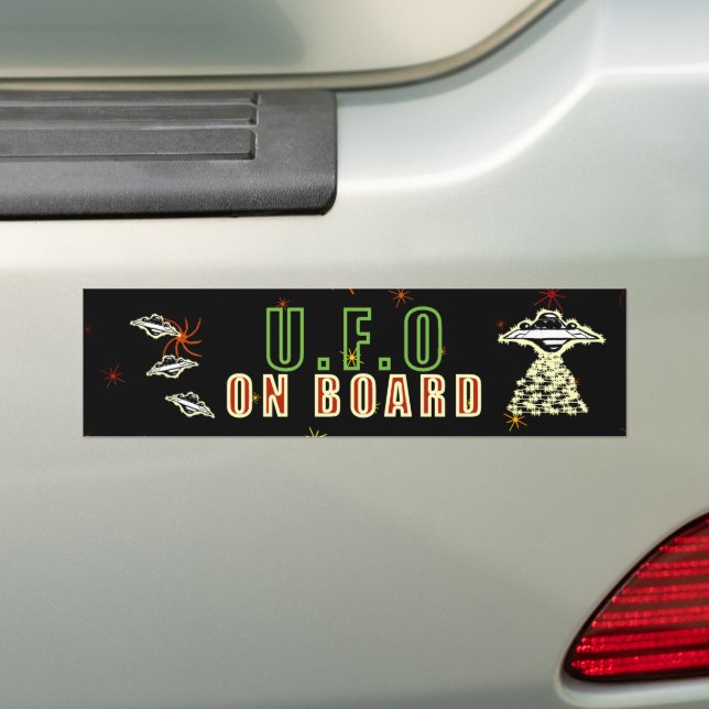 U.F.O Ombord Grön Bildekal (På Bil)