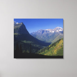 U-formig is- dal i rocky mountains in canvastryck