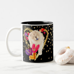 U GÖR MIN HJÄRTA GÅ BLING - Cream Chow mugg