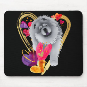 U GÖR MITT HEART GO BLING - Blue Chow mousepad Musmatta