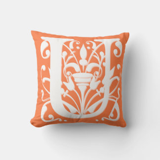 U Initialbokstav Monogram - Kudd Kudde