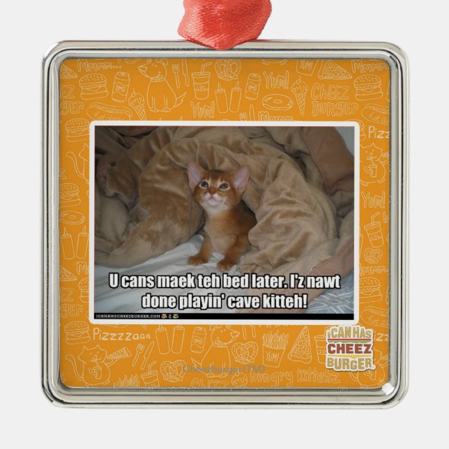 U kan maek sängen senare julgransprydnad metall (Framsidan)