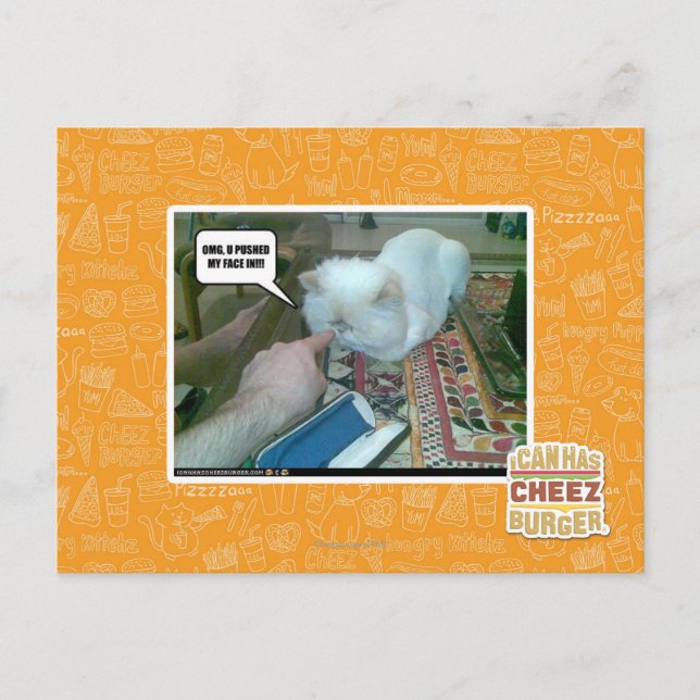 U knuffade in ansikte! vykort (Framsida)