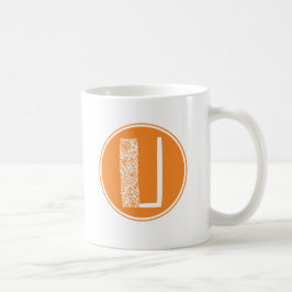 U Monogram för initial Blommigt Kaffemugg