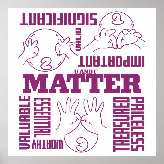 U och I Matter - ASL EmpowerDesign Design Poster (Framsidan)