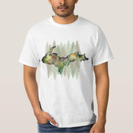 U.P. Grönt Camo Träd T-Shirt