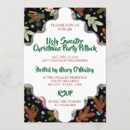 U-plocka Färg/ Gingerbröd Människor & Snöflingor Inbjudningar