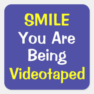 U R. Bevakad! Fyrkantigt Klistermärke