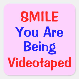 U R. Bevakad! Fyrkantigt Klistermärke