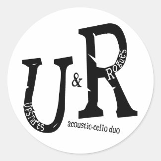 U&R-Logotyp Runt Klistermärke