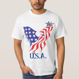 "U.S.A." Amerikansk örnmonogram T Shirt