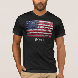 U.S.A. Flag Veteran T Shirt