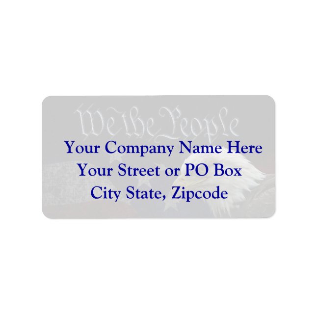U.S.A. Flagga & Eagle Adressetikett (Framsidan)