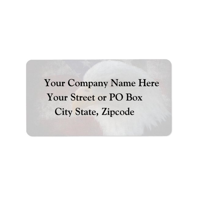 U.S.A. Flagga & Eagle Adressetikett (Framsidan)