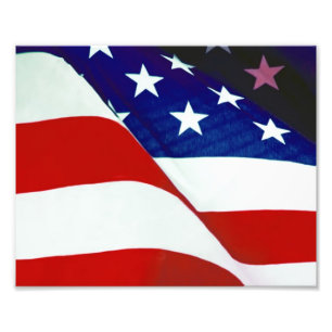 U.S.A. Flagga Fototryck