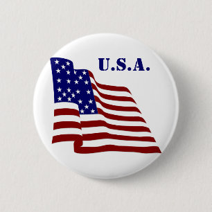 U.S.A. Flagga Knapp