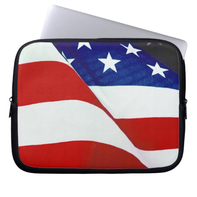 U.S.A. Flagga Laptop Fodral (Framsidan)