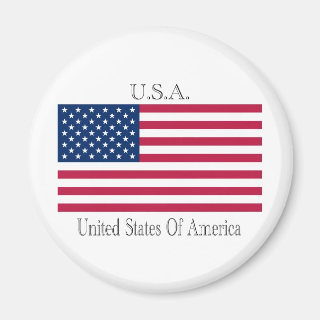 U.S.A. flagga Magnet (Framsidan)