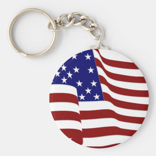 U.S.A. Flagga Nyckelring (Framsidan)